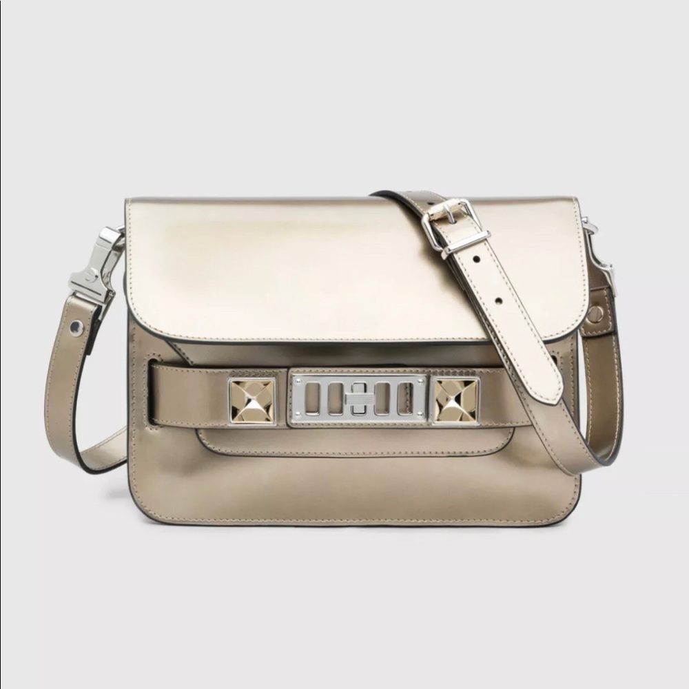 Proenza Schouler PS 11 Mini Classic Mirror Gold